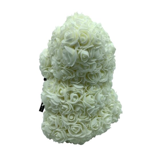 Rose Teddy Bear Artificial Flower Valentine's Day Wedding Anniversary 9.5" - Picture 6 of 7